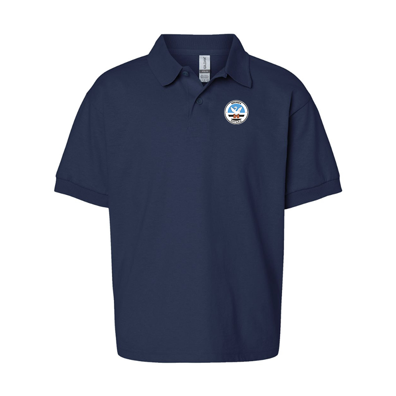 Youth Swansea City Soccer Gildan Dry Blend Jersey Polo